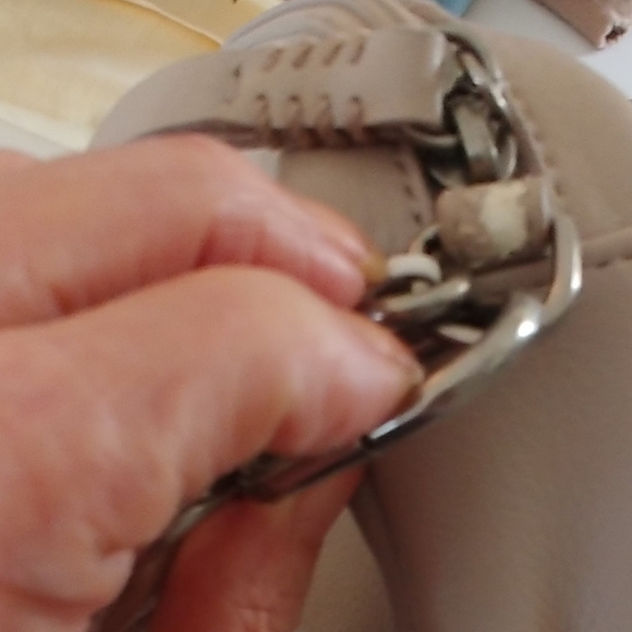 The Sak Cora Crossbody Bag in Blush Pink with Striped Strap - Picture 7 of 16